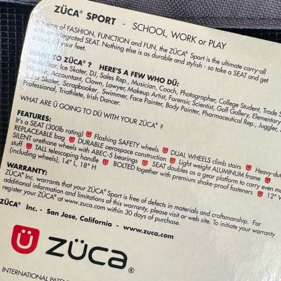 Zuca NEW Pet Carrier Bag Insert Travel Skate GrayPockets Lightweight Tote Sport - Picture 13 of 16